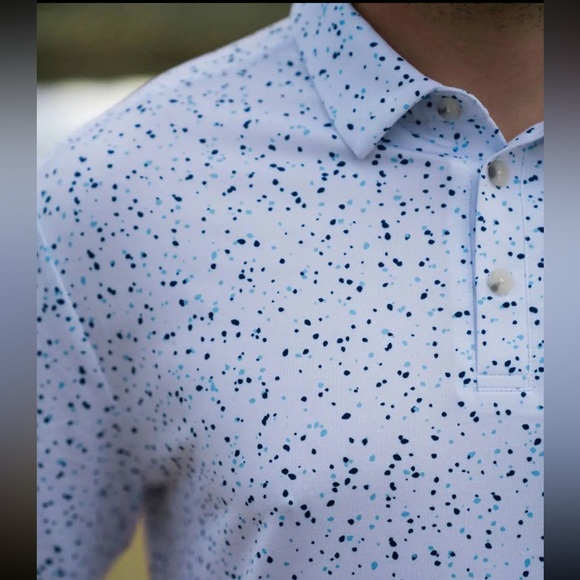 BURLEBO - Performance Polo - White Speckled - Picture 6 of 6